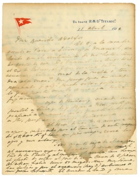 На аукционе продали последнее письмо с «Титаника». За сколько?