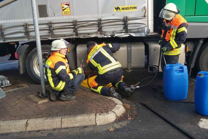 В Германии из фуры белоруса при ДТП вылилось 300 литров топлива